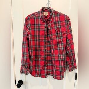 L.L. Bean Men's Scotch Plaid Flannel Shirt, Slightly Fitted